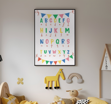 Velika in mala abeceda Plakat otroška soba - TenStickers