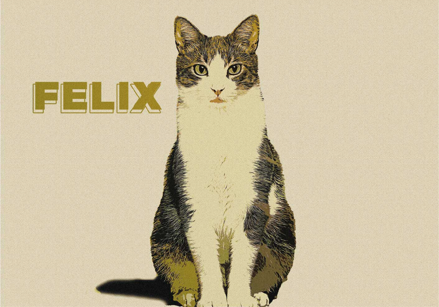 Personalizirana ilustracija pol tona Plakat z živalmi - TenStickers