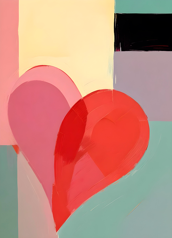 Slikanje srca realistični foto plakat - TenStickers