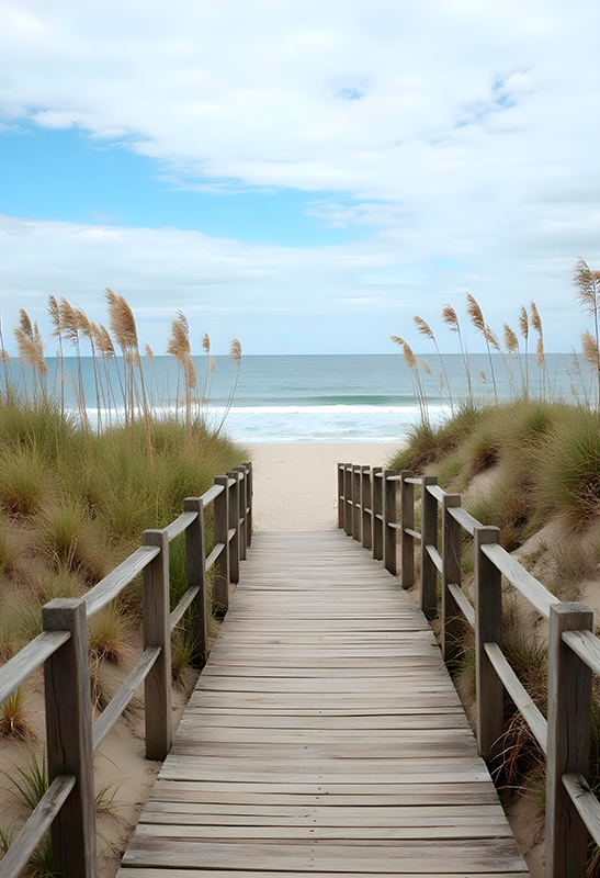 Vetrovna plaža realistični foto plakat - TenStickers