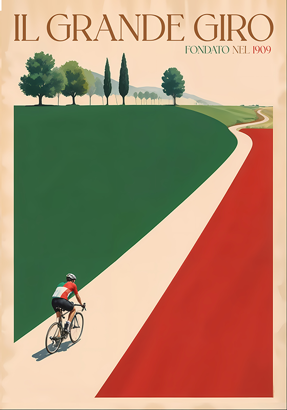 il grande giro Kolesarski plakat - TenStickers