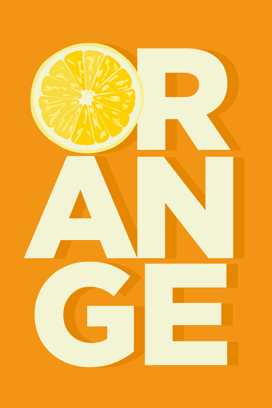 Sliced orange text plakat za kuhinjo - TenStickers