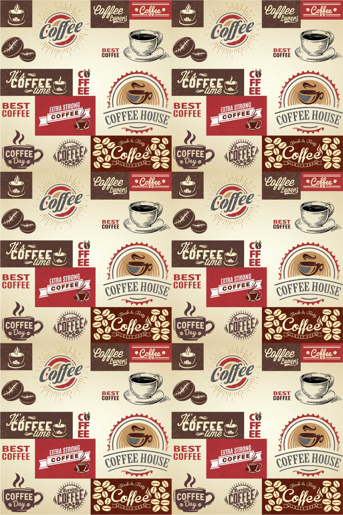 Retro-kaffee plakat za kuhinjo - TenStickers