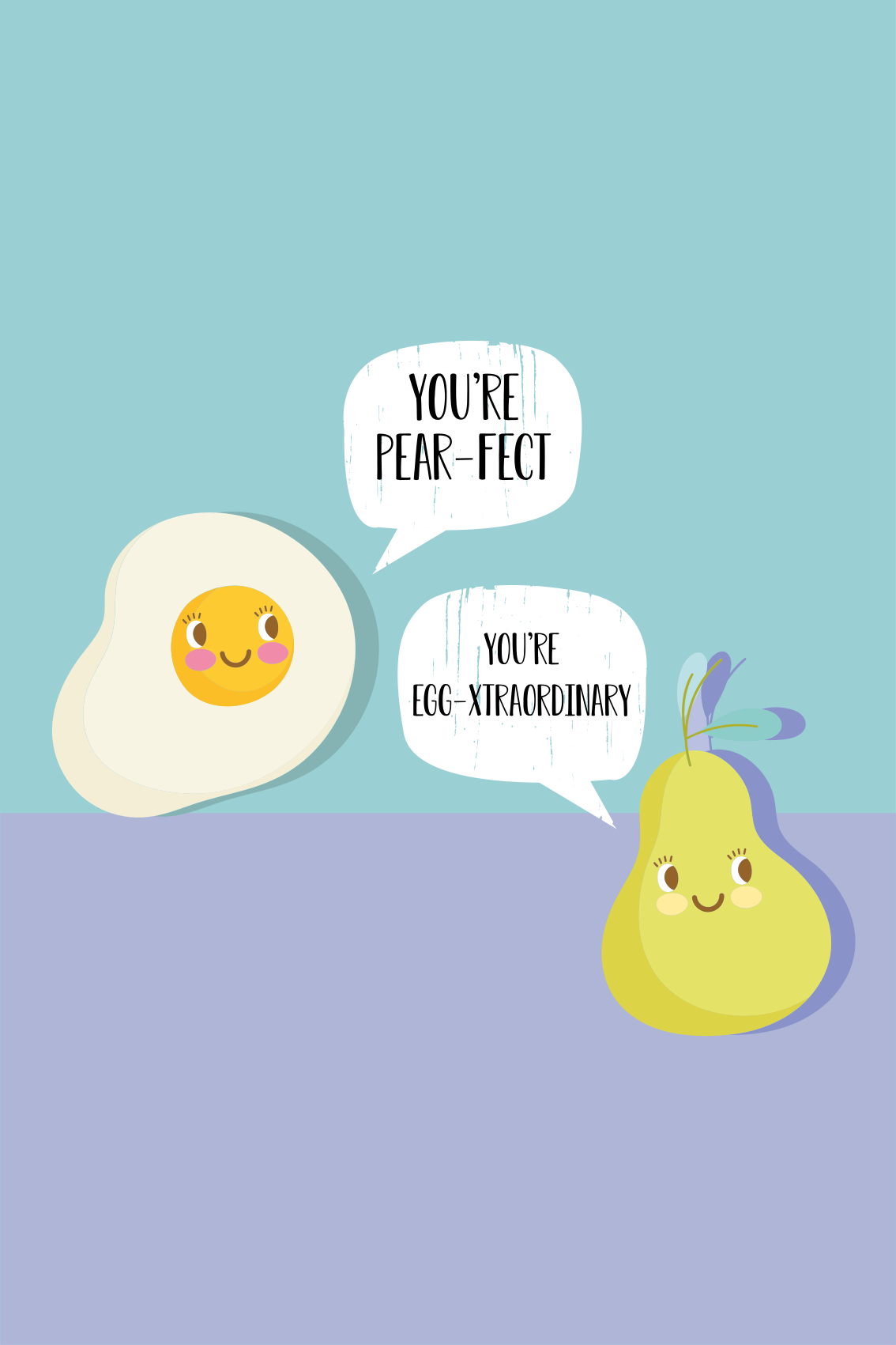 Egg and pear pun plakat za kuhinjo - TenStickers