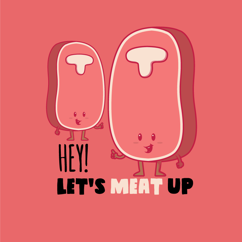 Funny quote with meat plakat za kuhinjo - TenStickers