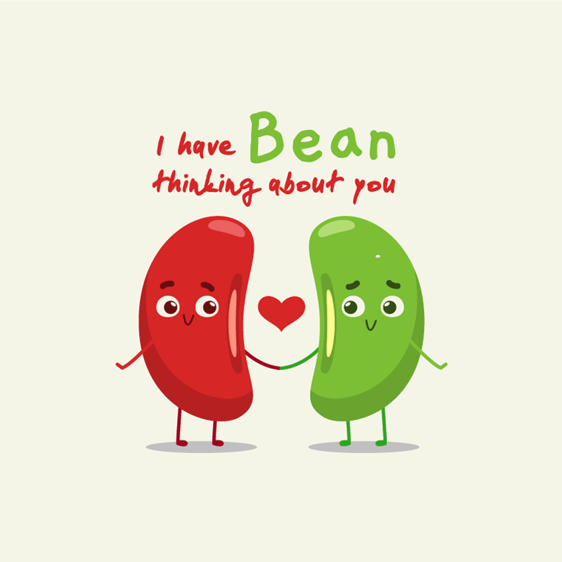 Funny quote with beans plakat za kuhinjo - TenStickers
