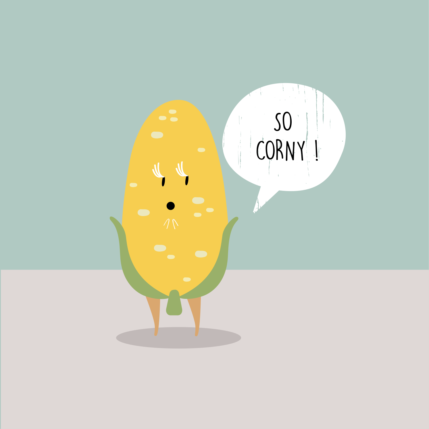Funny pun so corny plakat za kuhinjo - TenStickers