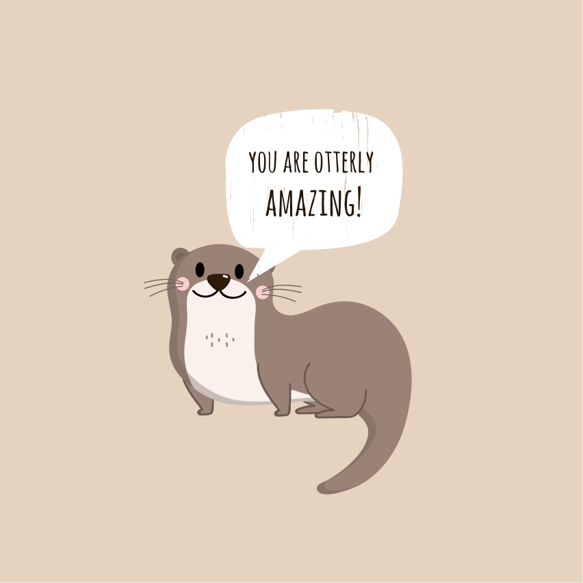Funny animal otter pun plakat za kuhinjo - TenStickers