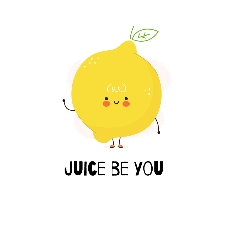 Funny quote with yellow lemon plakat za kuhinjo - TenStickers