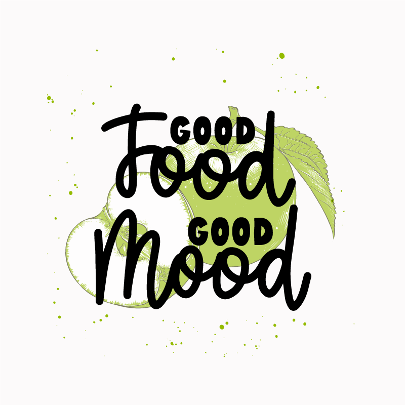 Funny quote with green fruits plakat kuhinja - TenStickers