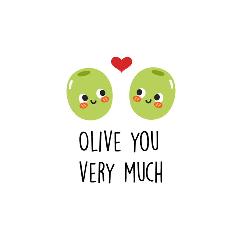 Funny quote with olives plakat za kuhinjo - TenStickers