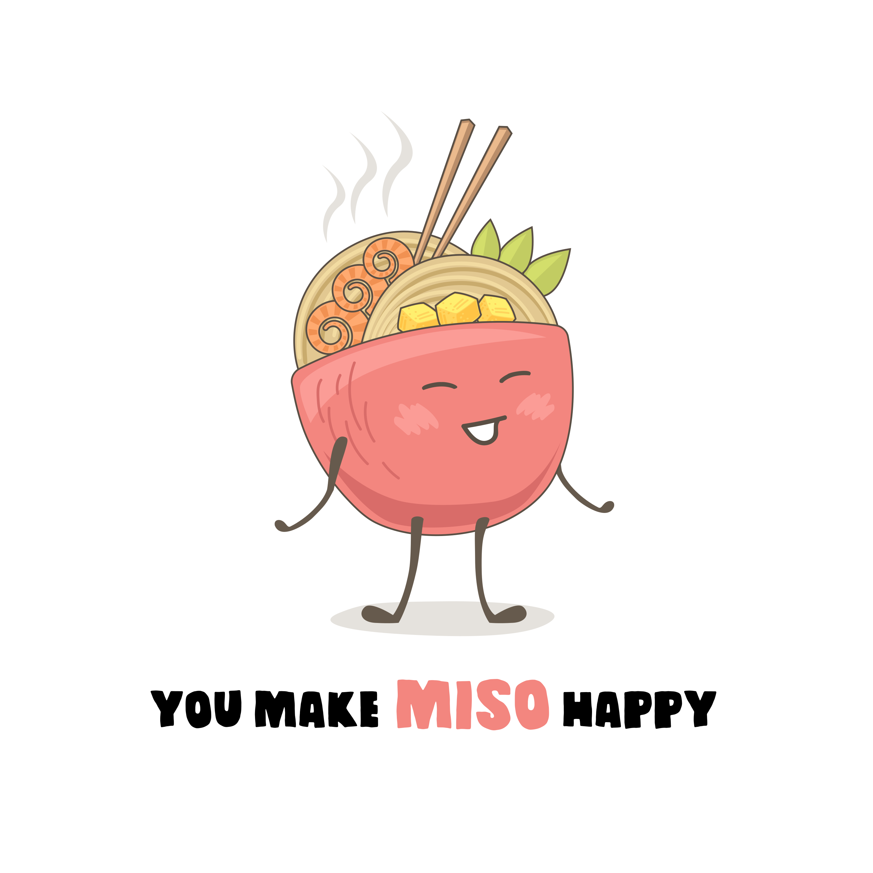 You make me happy pun plakat za kuhinjo - TenStickers