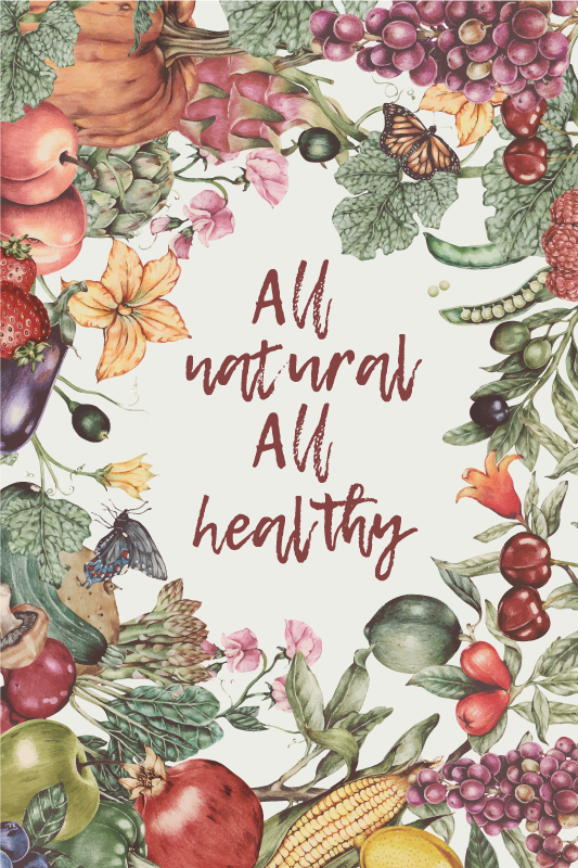 All natural and healthy plakat za kuhinjo - TenStickers