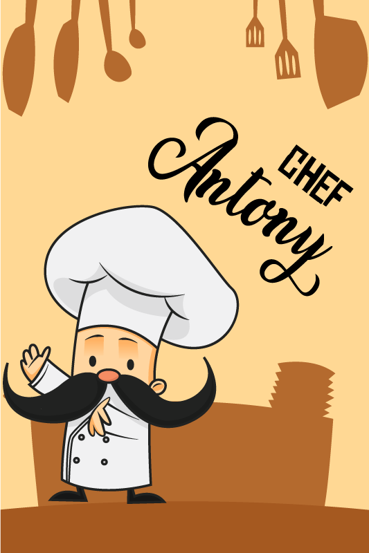 Personalized chef plakat za kuhinjo - TenStickers