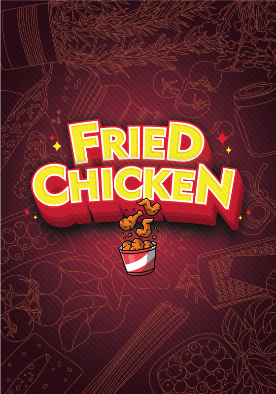 Graffity taco fried chicken plakat za kuhinjo - TenStickers