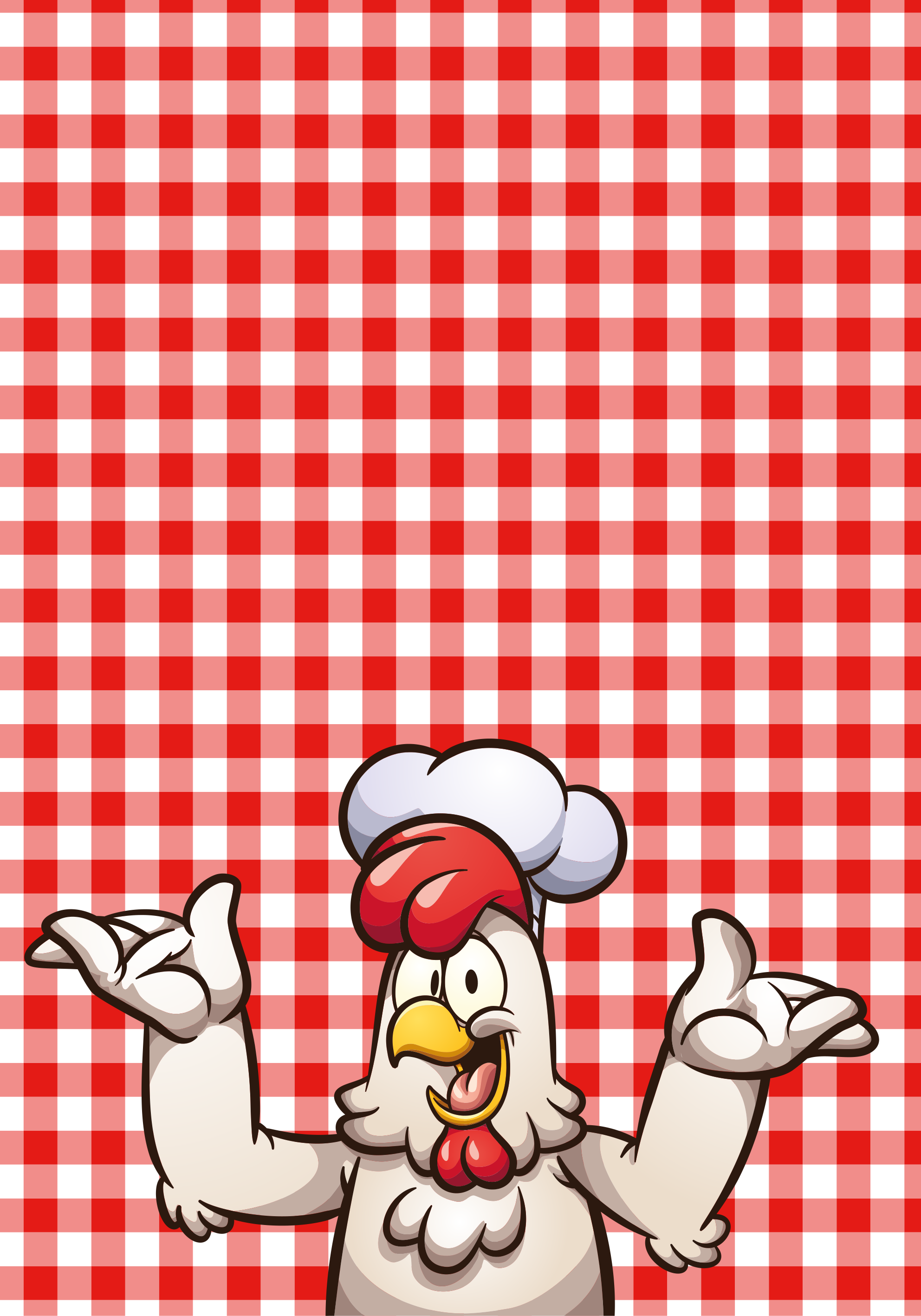 Cartoon chicken cook plakat za kuhinjo - TenStickers