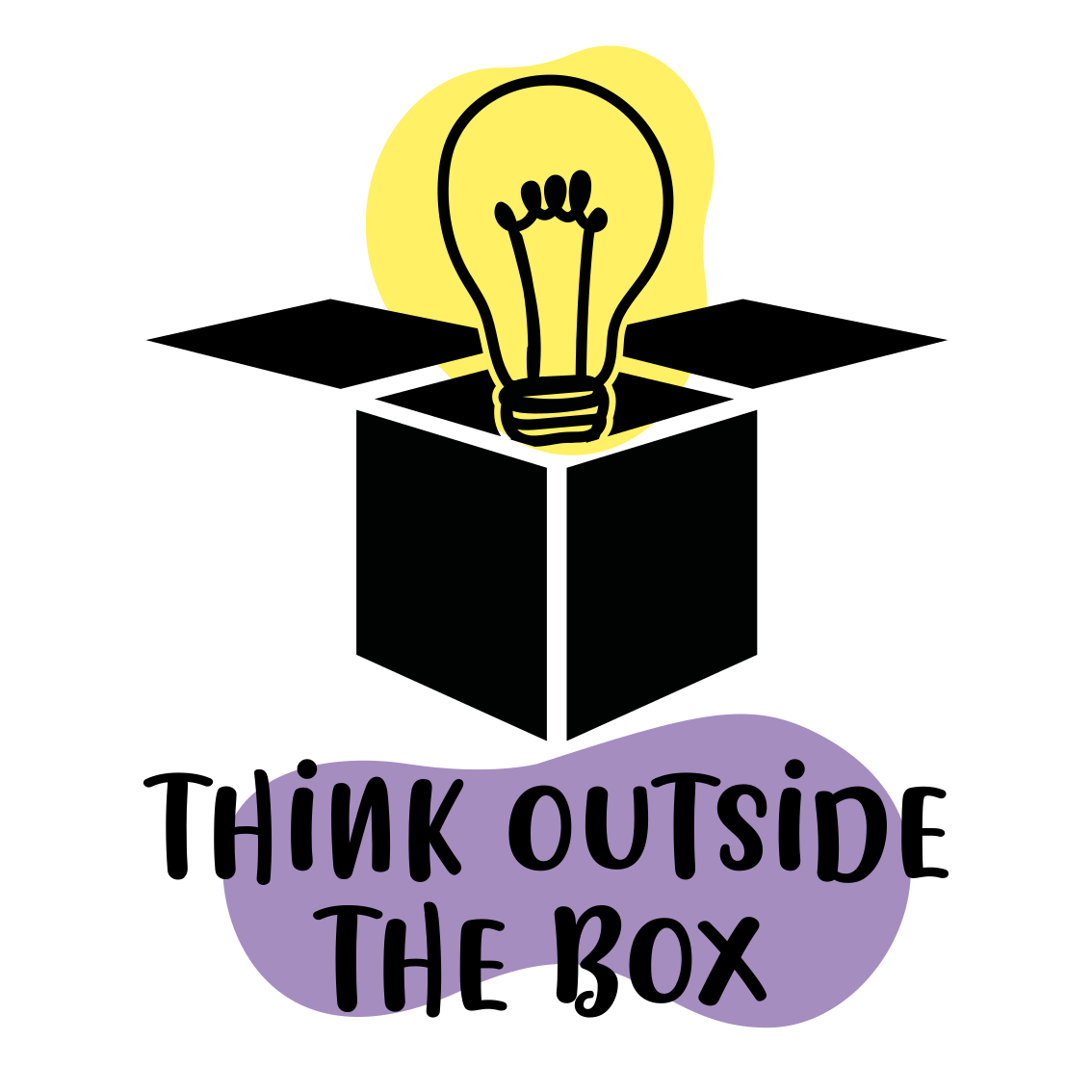 Think outside the box besedilo pisarniški plakat - TenStickers