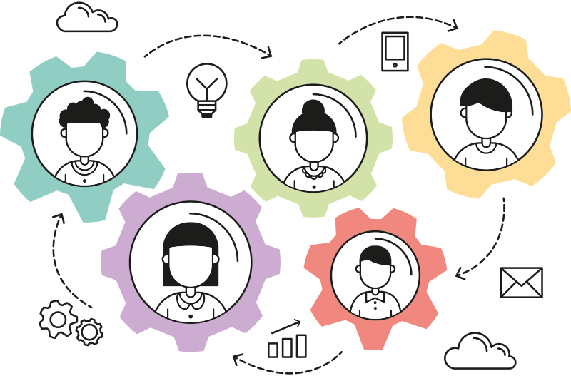 Teamwork engine pisarniški plakat - TenStickers