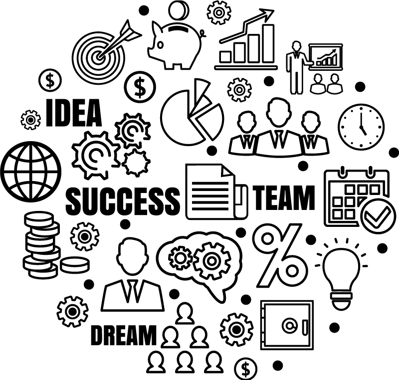 Business ideogram pisarniški plakat - TenStickers