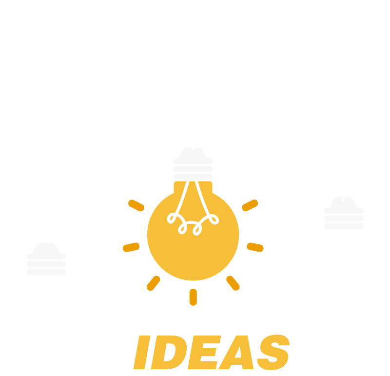 Ideas light bulb pisarniški plakat - TenStickers