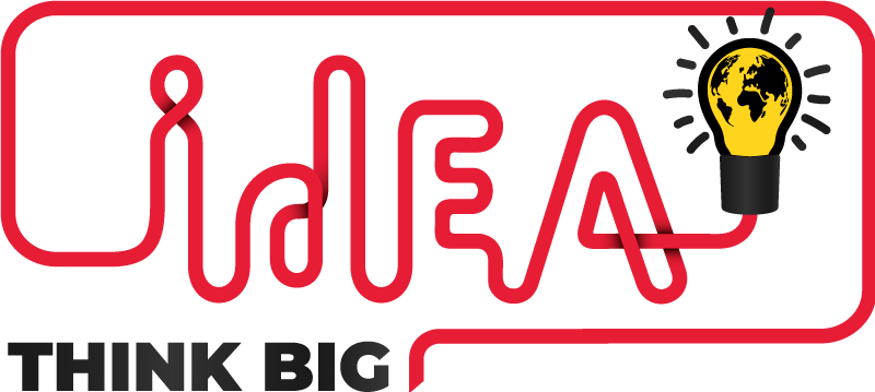 Think big light bulb pisarniški plakat - TenStickers