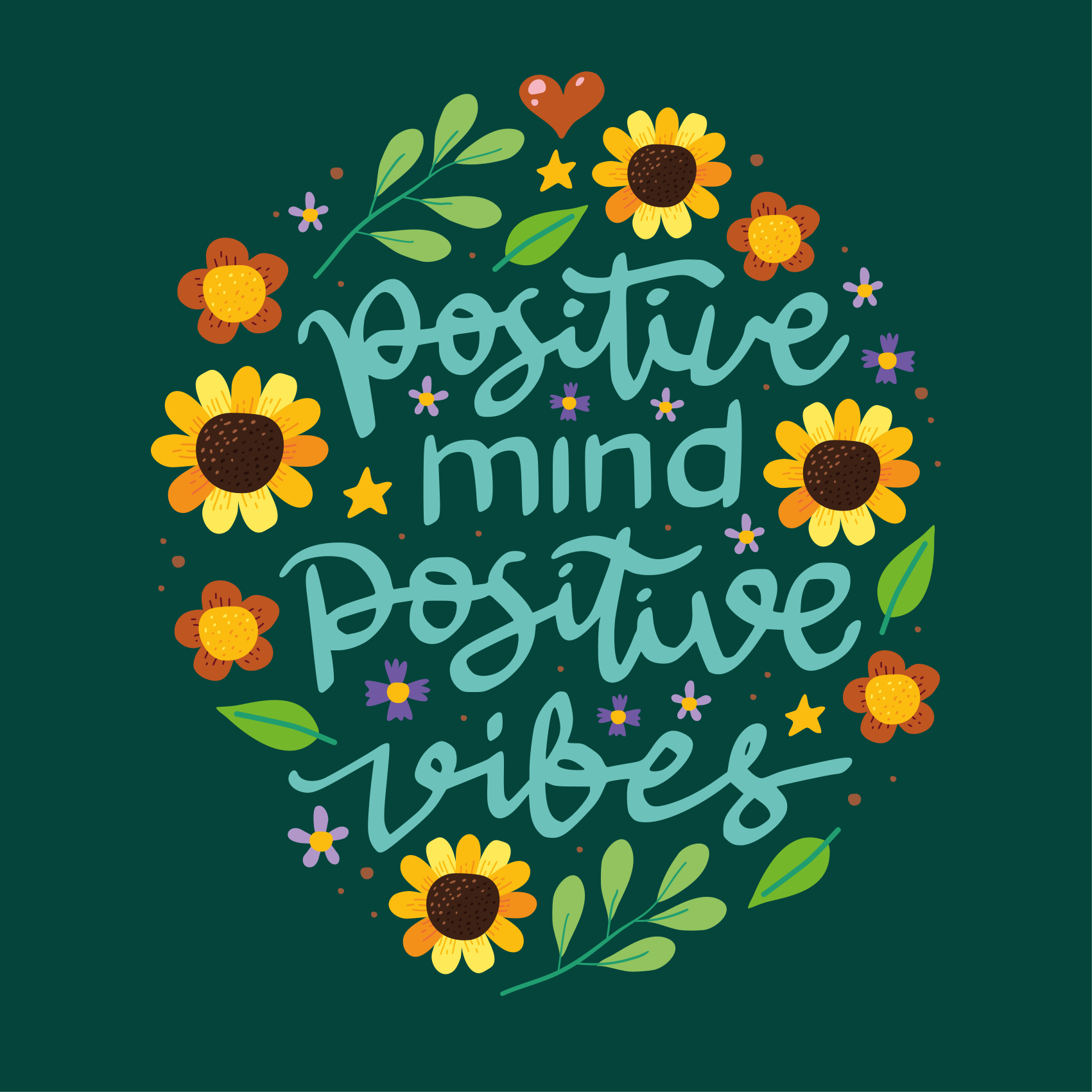 Motivational quote with beautiful colors za najstniško sobo - TenStickers