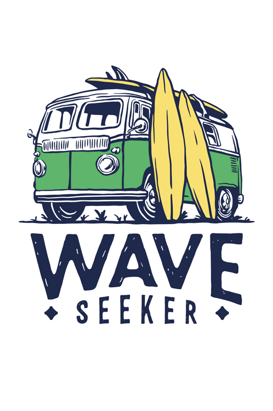 Juvenil surfero van plakat za najstniško sobo - TenStickers