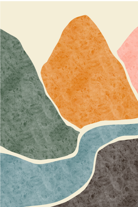 Pintura moderna abstracta dnevniški plakat - TenStickers