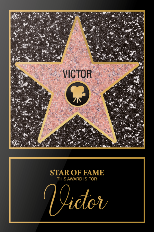 Custom star of fame dnevniški plakat - TenStickers