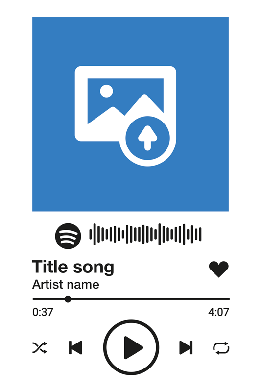 Spotify canvas white background dnevniški plakat - TenStickers