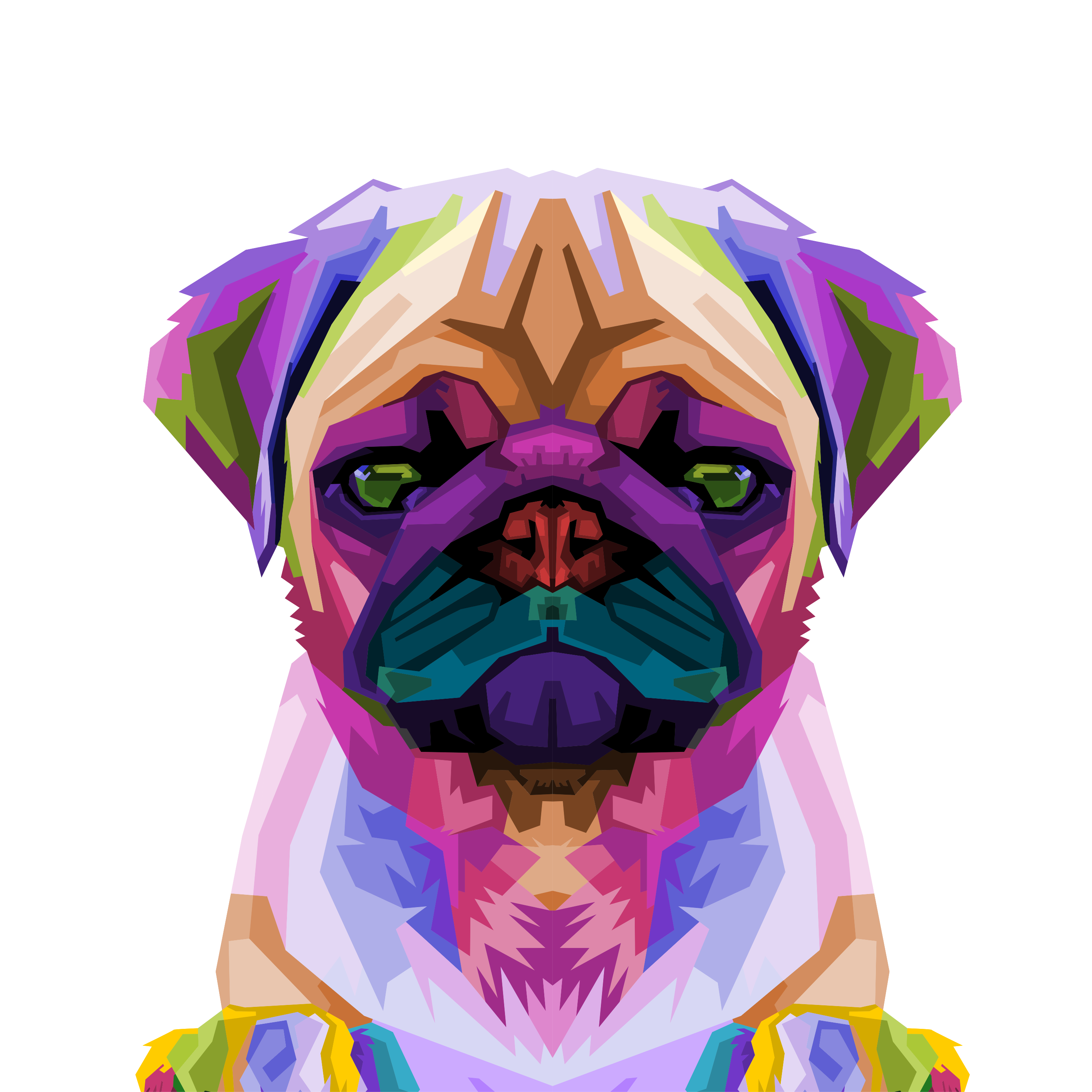 Pop art pug dnevniški plakat - TenStickers
