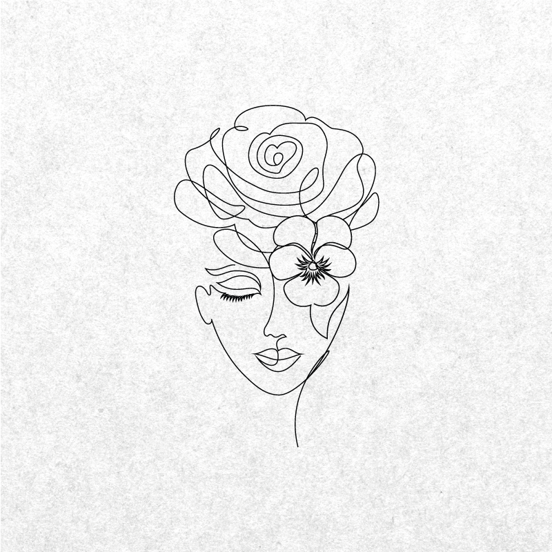 Minimalist faceless woman dnevniški plakat - TenStickers