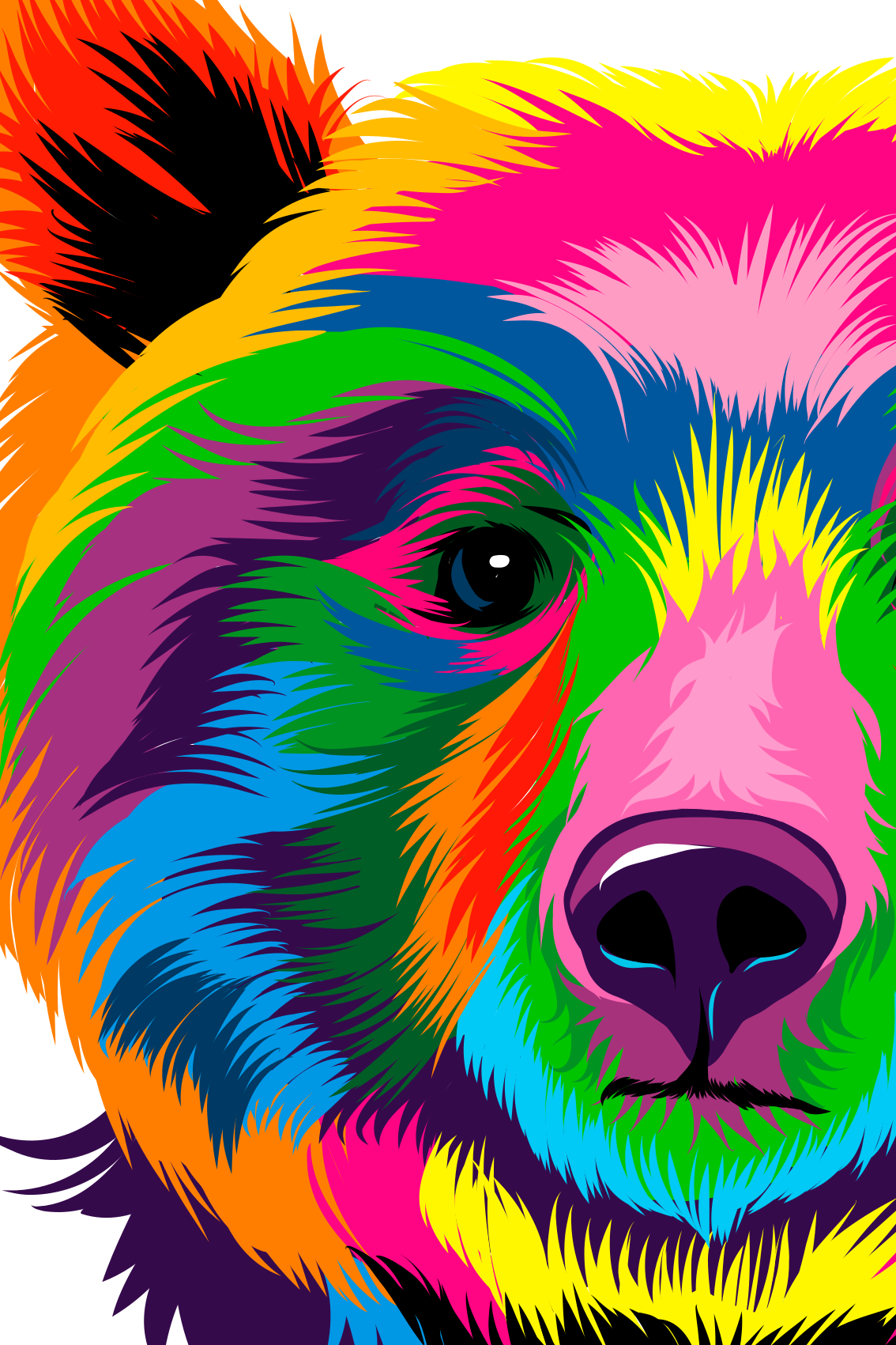 Colorful bear dnevniški plakat - TenStickers