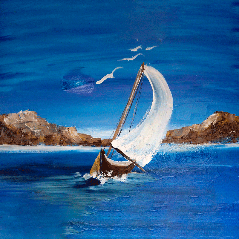 Canvas sailboats dnevniški plakat - TenStickers