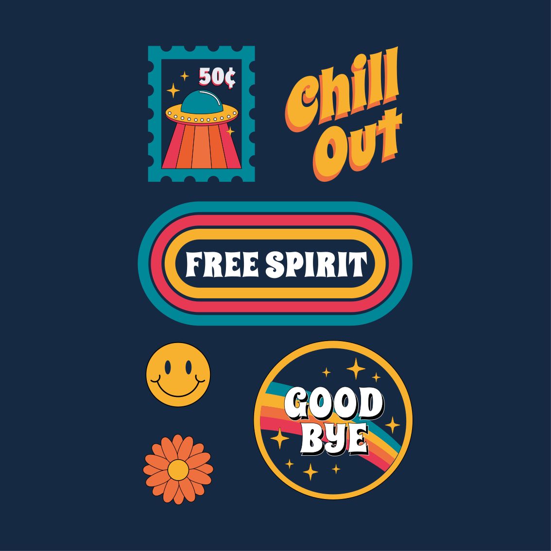 70's fun and chill dnevniški plakat - TenStickers