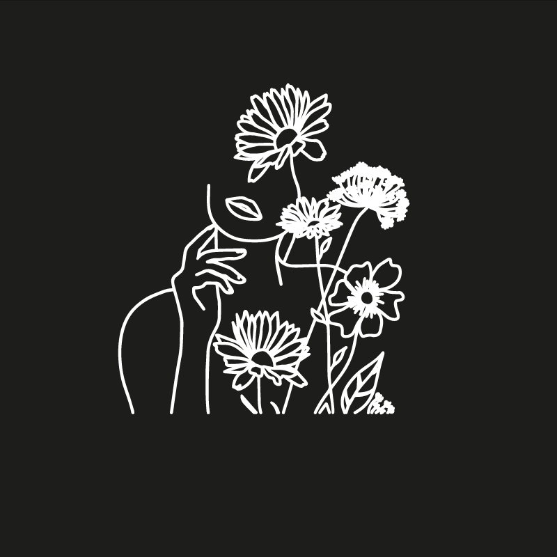 Minimalistic women floral design dnevniški plakat - TenStickers