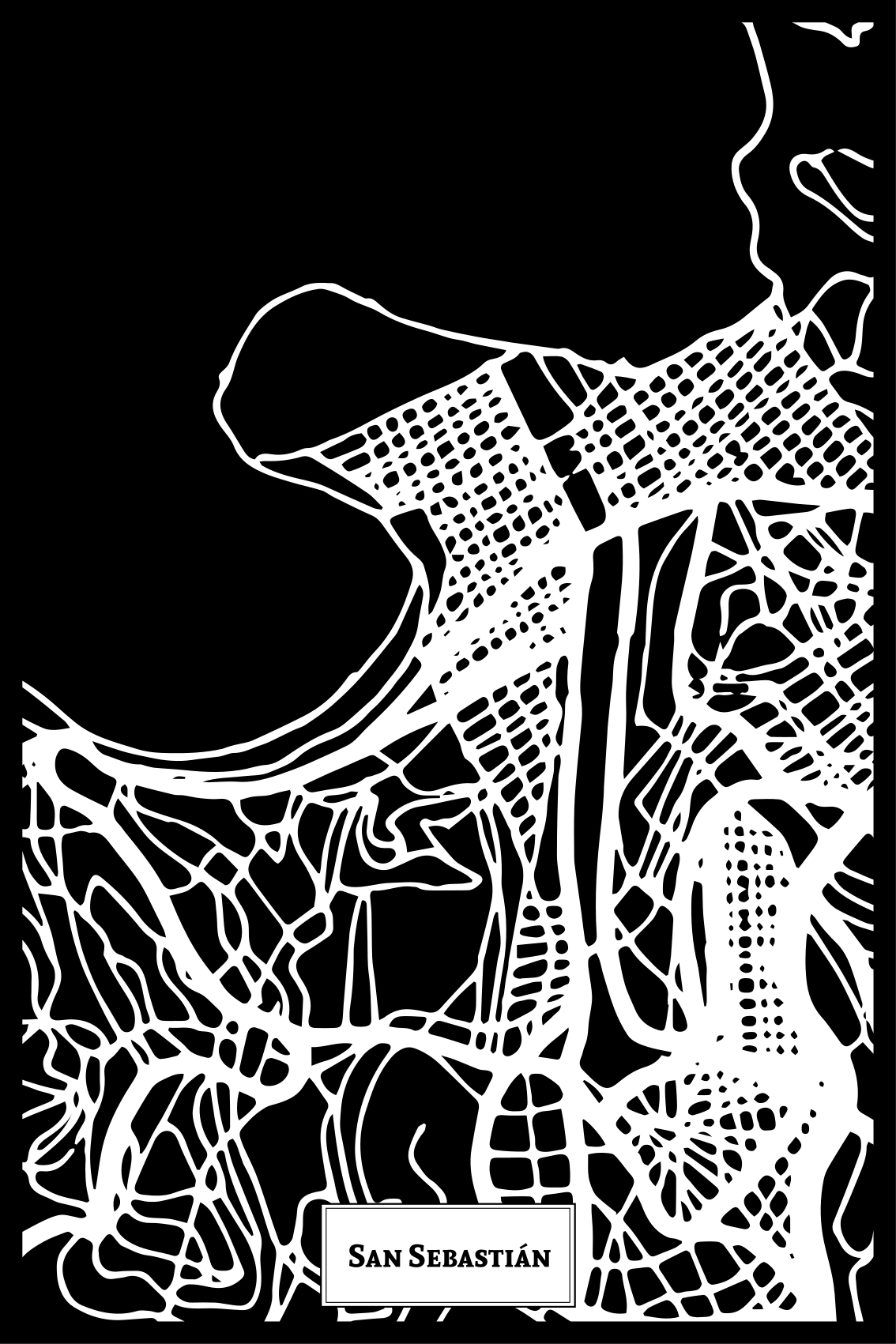 Mapa topográfico san sebastián dnevniški plakat - TenStickers