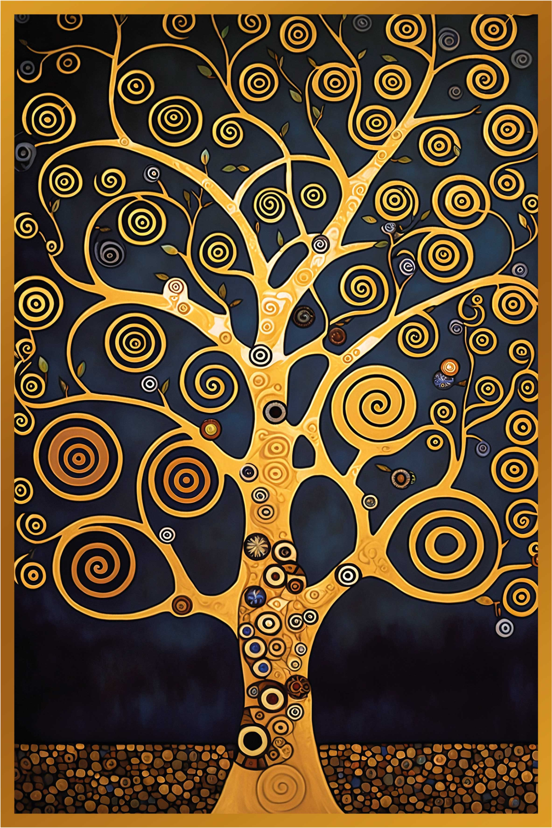Abstract tree art dnevniški plakat - TenStickers