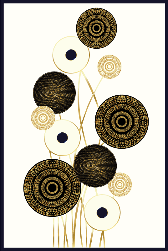 Circles glamour decoration dnevniški plakat - TenStickers