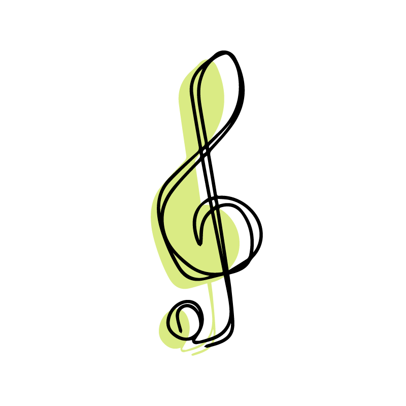 Minimalist music note cute design dnevniški plakat - TenStickers