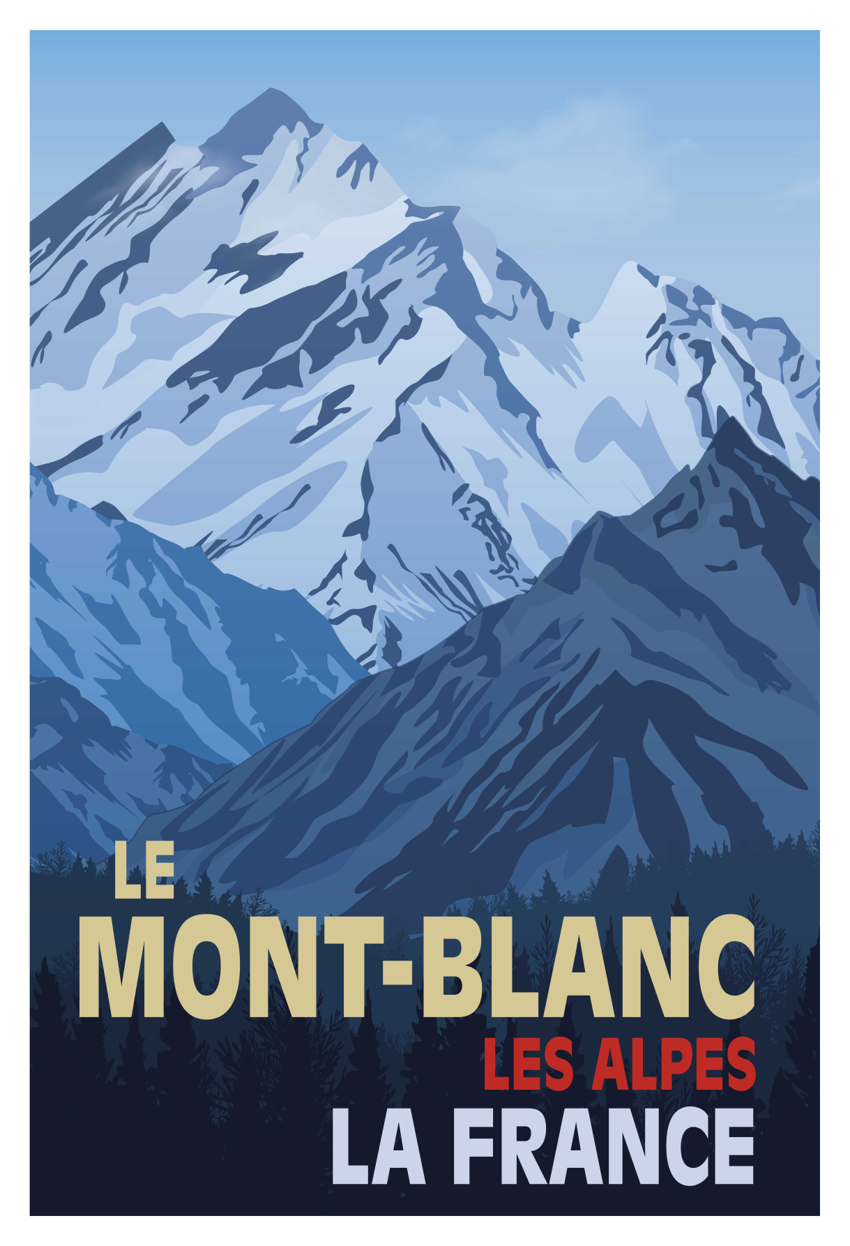 Mont-blanc retro style dnevniški plakat - TenStickers