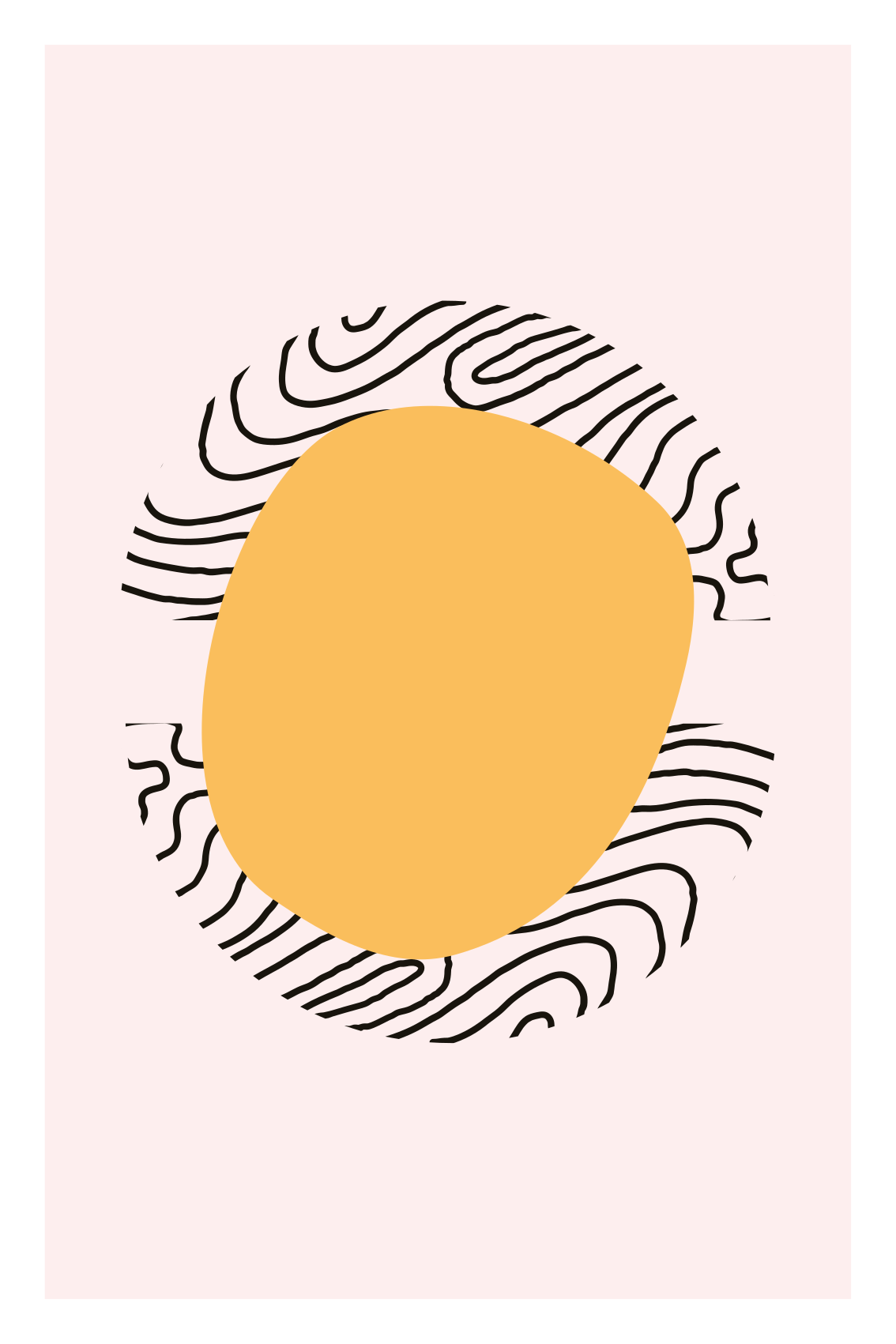 Lines and yellow form dnevniški plakat - TenStickers