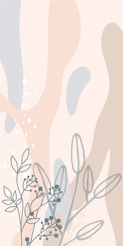 Elegant floral silhouette plakat cvetja - TenStickers