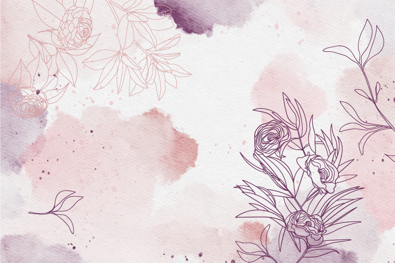 Subtle paster flowers plakat cvetja - TenStickers