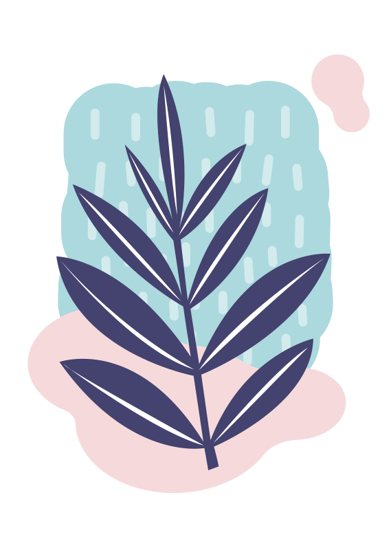 Abstract leaf plakat cvetja - TenStickers