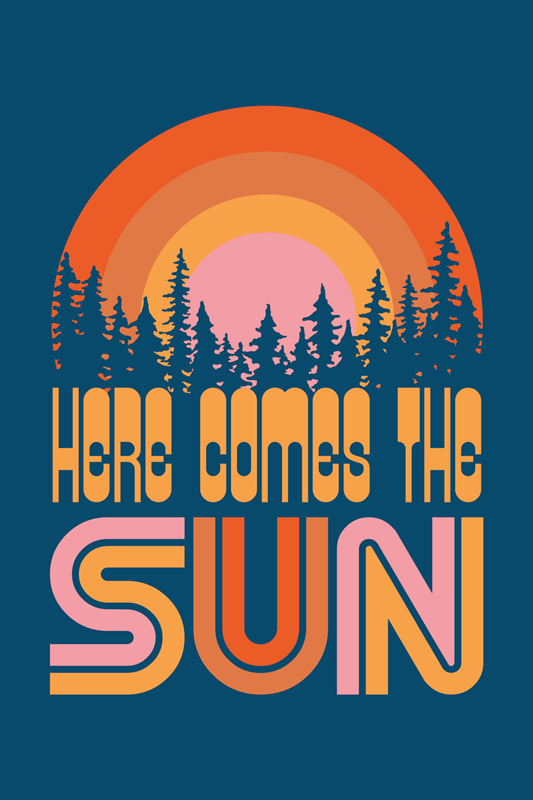 Vintage sun plakat s citati - TenStickers