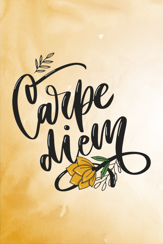 Carpe diem plakat z motivacijskimi stavki - TenStickers