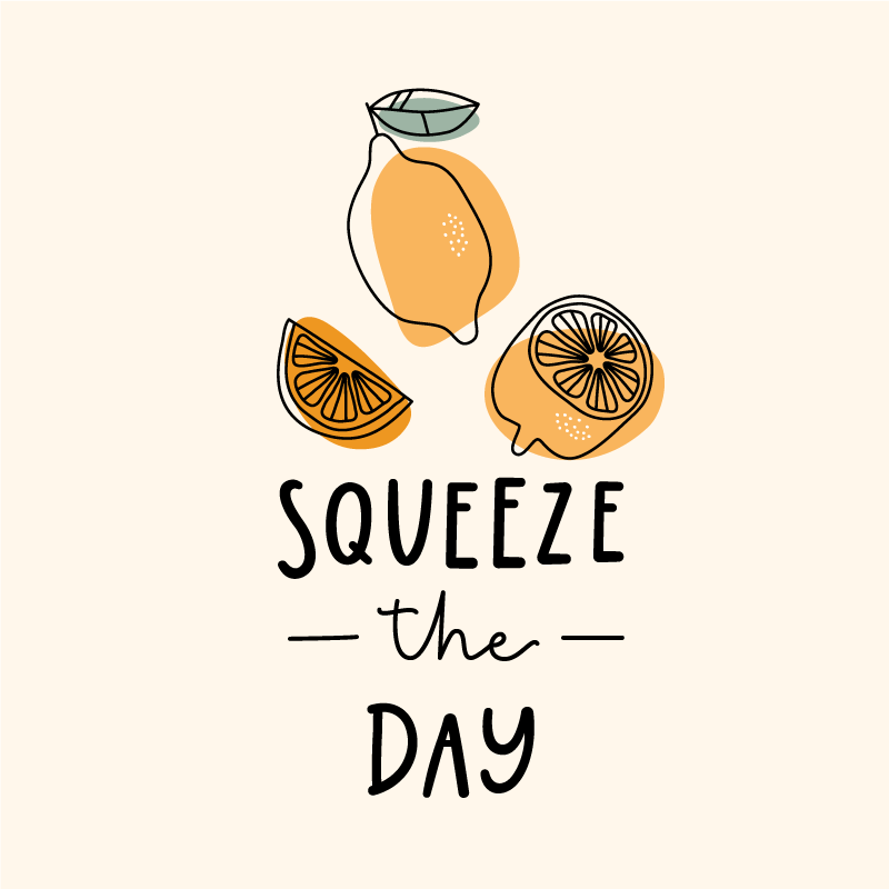 Funny quote with lemon and orange plakat s stavki - TenStickers