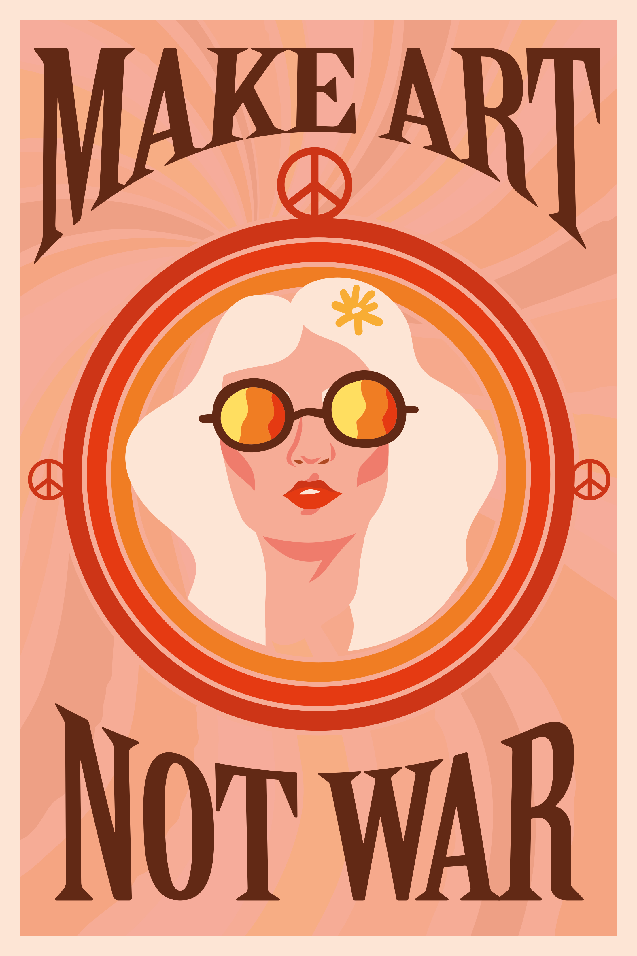 Make art not war plakat s stavki - TenStickers