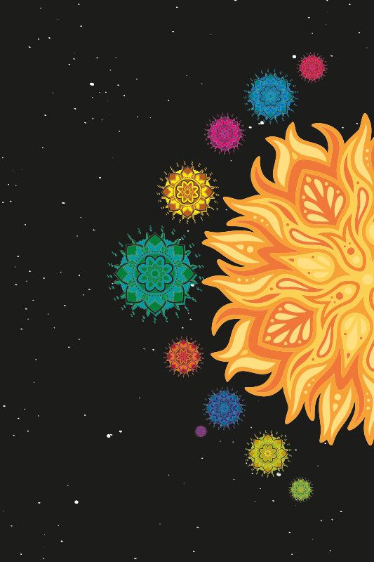 Solar system mandalas plakat za najstnike - TenStickers
